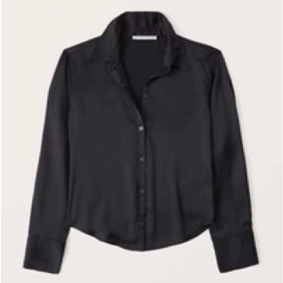 Abercrombie & Fitch Tops - Abercrombie & Fitch Long-Sleeve Satin Button-Up Shirt